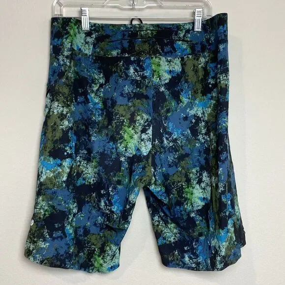 Lululemon El Current Board Green‎ Blue Swim Trunks Board Shorts Size 34 unlined - Picture 3 of 10